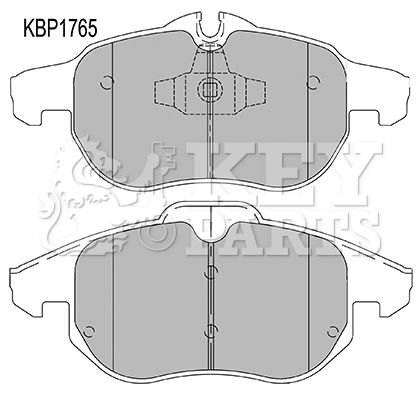 KEY PARTS Комплект тормозных колодок, дисковый тормоз KBP1765